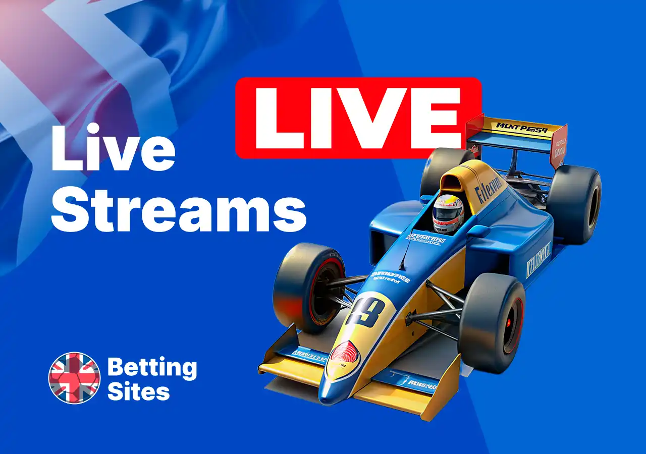 Betting sites offering live streams of Formula 1 races
